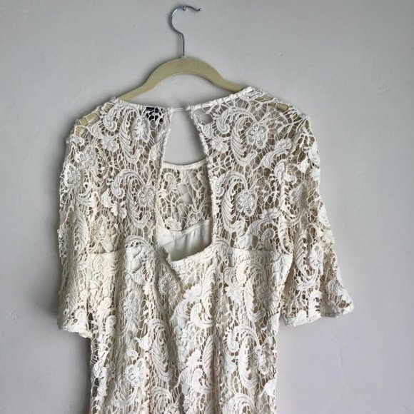 Sparkle & Fade / Cream Crotchet Knit Dress - Picture 5 of 9